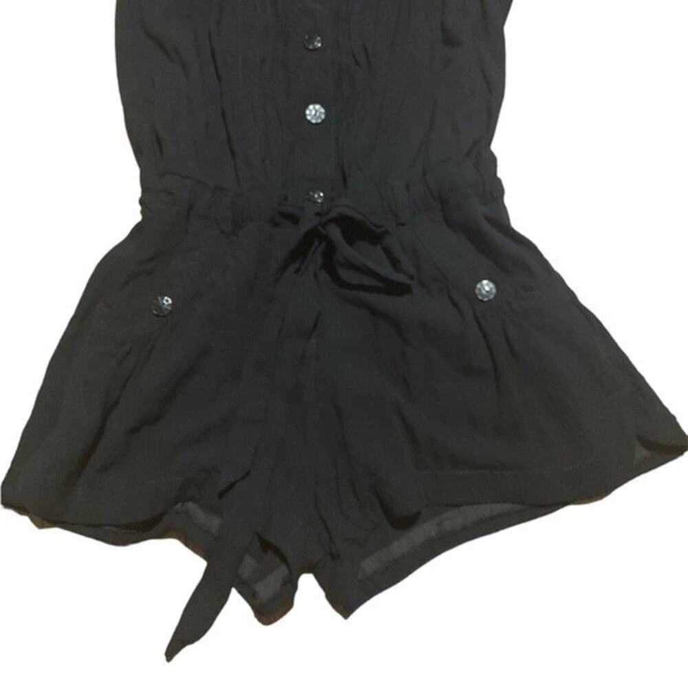 Jolt Romper Black Racerback Ruffle Size Medium - Picture 4 of 7